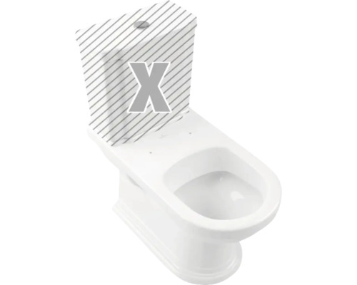 Villeroy & Boch WC s hlubokým splachováním pro kombinované WC Hommage bílé stojící s povrchovou úpravou 666210R1