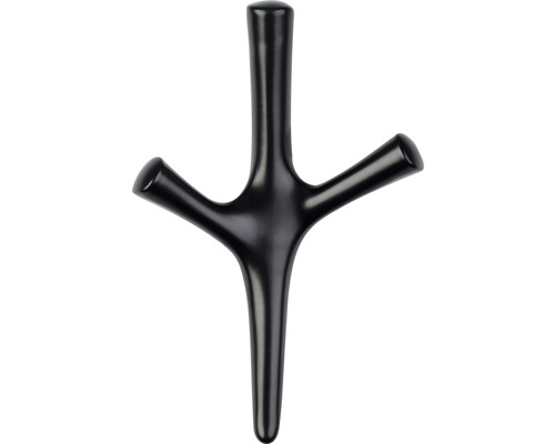 Černý věšák se čtyřmi rameny