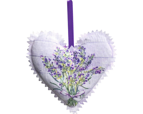 Srdíčkový vonný přívěsek s levandulí se závěsem