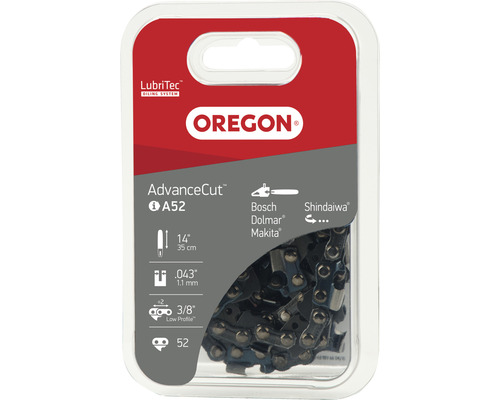 Řetěz na pilu OREGON A52 3/8" 1,1 mm 52 článků 35 cm Řetěz na pilu OREGON A52 3/8" 1,1 mm 52 článků 35 cm