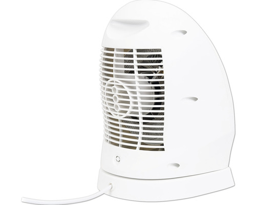 Bílé elektrické topidlo s mřížkou