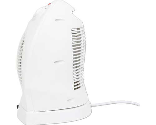 Bílý topný ventilátor s kabelem