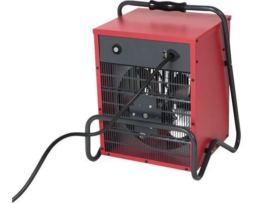 Elektrické topení s ventilátorem a rukojetí.