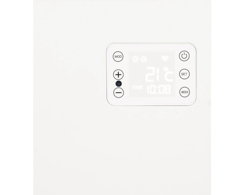 Ovládací panel topení s digitálním zobrazením teploty a času