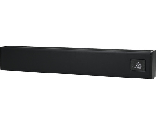 Černý radiátor s digitálním displejem