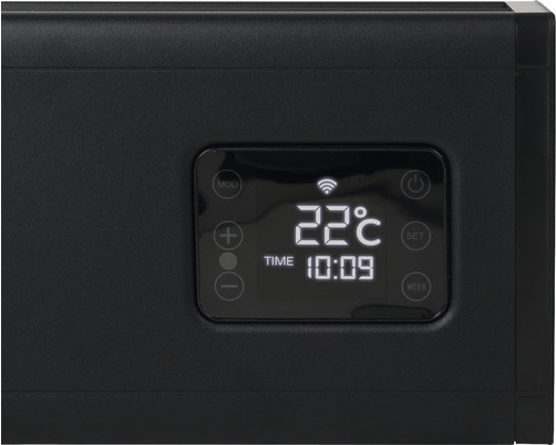 Detail digitálního termostatu s ukazatelem teploty