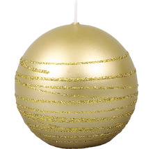 Kulovitá sloupová svíčka s třpytivými pruhy