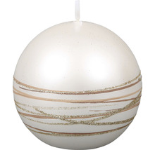 Dekorativní kulová svíčka s proužkovaným vzorem