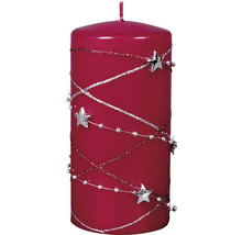 Dekorační svíčka s hvězdnými aplikacemi