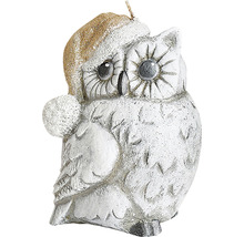 Dekorativní svíčka sova s čepicí