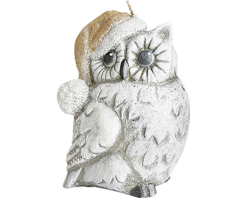 Dekorativní svíčka sova s čepicí