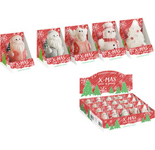 Dekorativní vánoční svíčky v různých tvarech: Santa Claus, sněhulák, los a vánoční strom