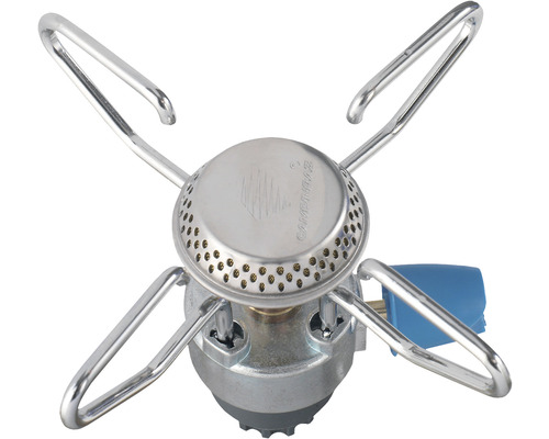 Kempingový plynový vařič se čtyřnohým držákem hrnce