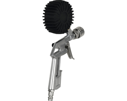 Hustilka pneumatik s manometrem pro kontrolu tlaku v pneumatikách