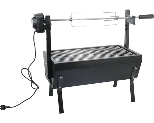 Gril na dřevěné uhlí 82 x 65 x 34 cm BARBECUE Cattara 60 cm s motorem 230 V