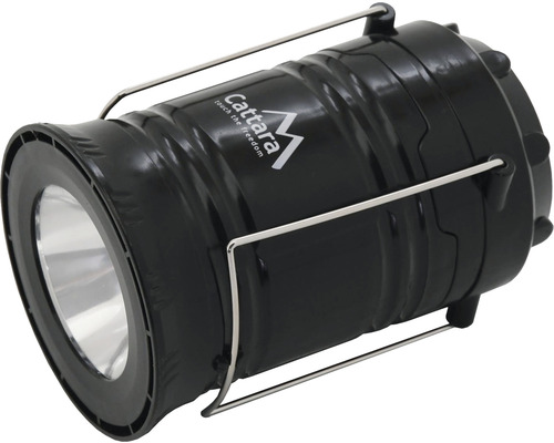 Černá kempingová lampa s držadlem