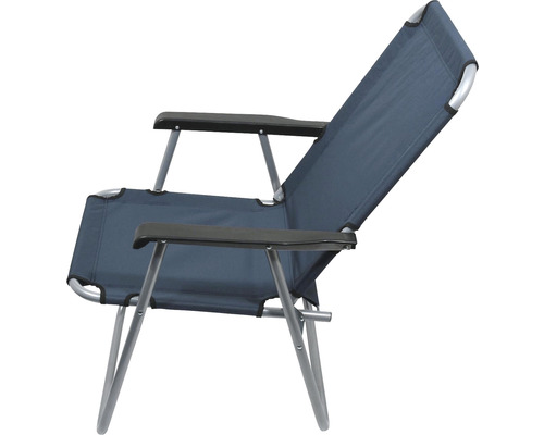 Kempingová židle s područkami a nastavitelným opěradlem