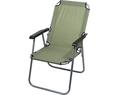 Židle kempingová skládací LYON 57 x 45 x 83 cm tmavě zelená