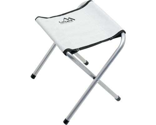 Skládací stolička s hliníkovým rámem a textilním sedákem