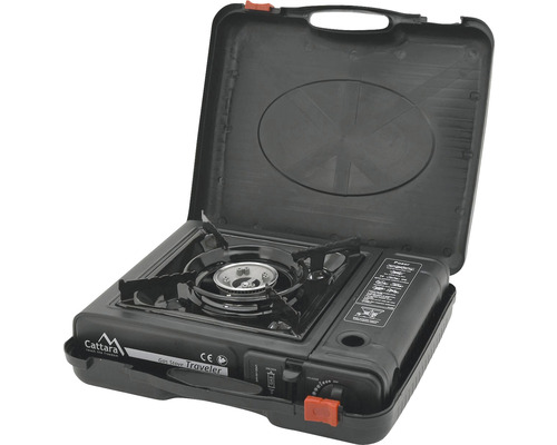 Přenosný plynový vařič v kufříku otevřený