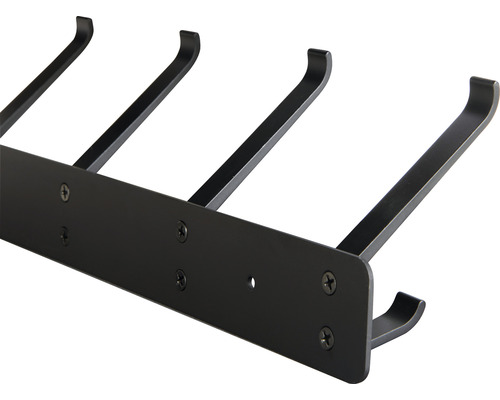 Nástěnná věšáková lišta se čtyřmi háčky