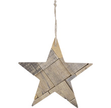 Dřevěná hvězda k zavěšení