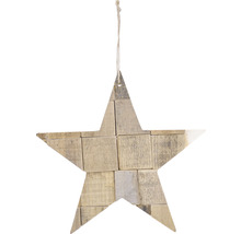 Dřevěná hvězda jako dekorace k zavěšení
