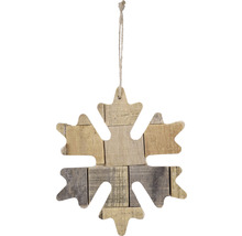 Dekorativní dřevěná vločka na zavěšení pro vánoční období