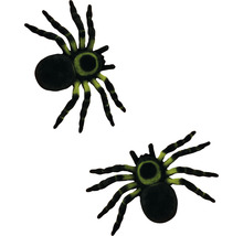 Dva pavouci jako halloweenská dekorace