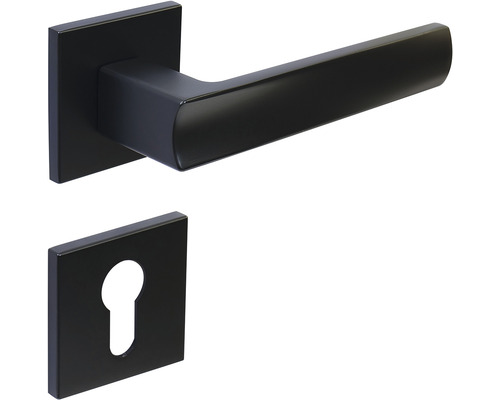 Sada kliky ke dveřím se čtvercovou rozetou a klíčovou rozetou