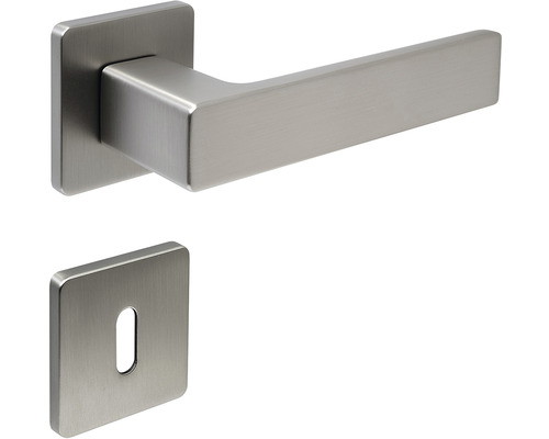 Kovová klika ke dveřím s klíčovou rozetou