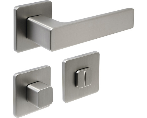 Nerezové dveřní kování se čtvercovou rozetou