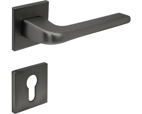 Sada kliky ke dveřím se čtvercovou rozetou a klíčovou rozetou