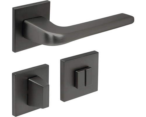 Souprava kliky dveří s hranatou rozetou