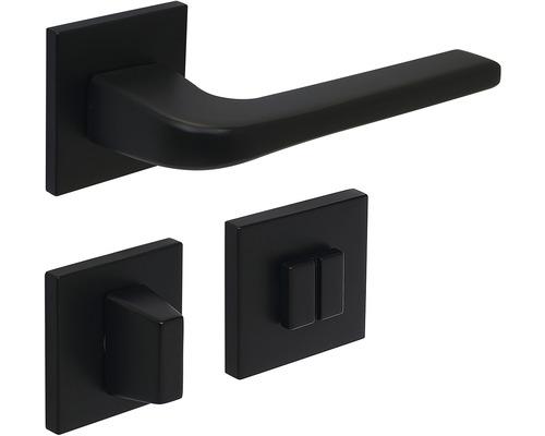 Sada dveřního kování s klikou a rozetami