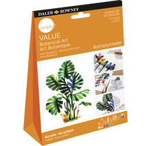 Daler Rowney Simply Botanical Art Set s barvami, štětci a šablonami