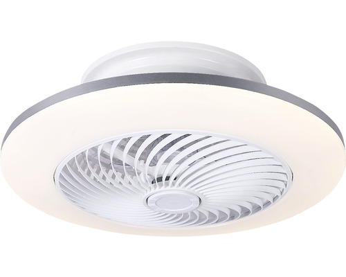 Stropní ventilátor Globo 03636 Gibli s osvětlením LED 40W 4900lm 2700-6500K Ø55cm bílo/šedý s dálkovým ovládáním