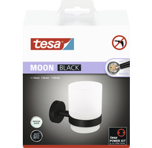 Tesa Moon Black nástěnný kelímek na zubní kartáčky