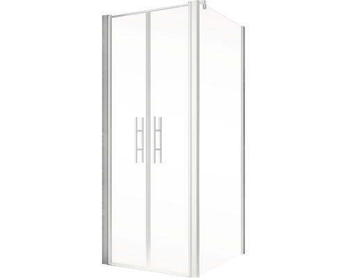 Rohová sprcha se dvěma dveřmi a madly