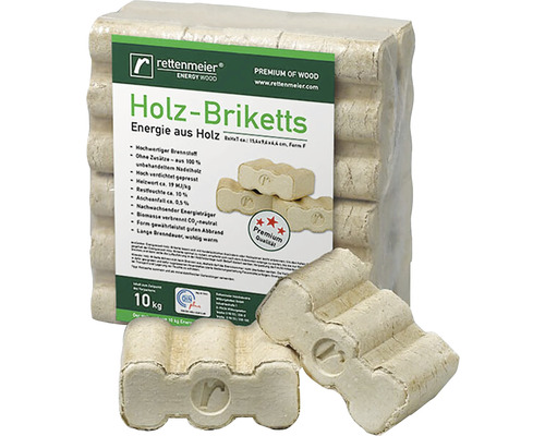 Dřevěné brikety RUF hranaté balení 10 kg Dřevěné brikety RUF hranaté balení 10 kg
