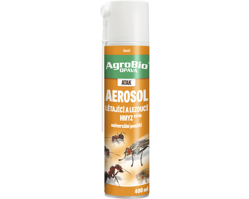 ATAK aerosol proti létajícímu a lezoucímu hmyzu Extra 400 ml Aerosolový sprej pro kontrolu škůdců, vhodný pro hubení létajícího a lezoucího hmyzu