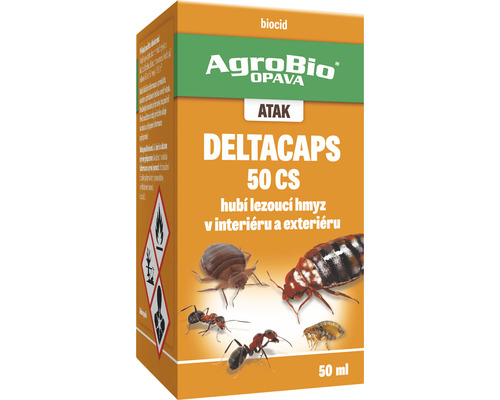 Antiparazitní přípravek ATAK Delta Caps 50 CS 50 ml ATAK Deltacaps 50 CS insekticid pro hubení lezoucího hmyzu v interiéru a exteriéru
