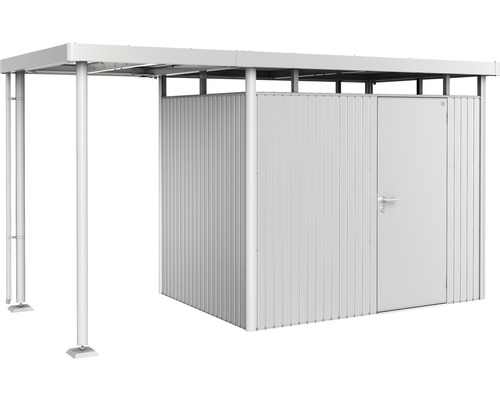 Přístřešek pro zahradní domek Biohort HighLine 2 vel. S 150 x 195 cm stříbrný metalický