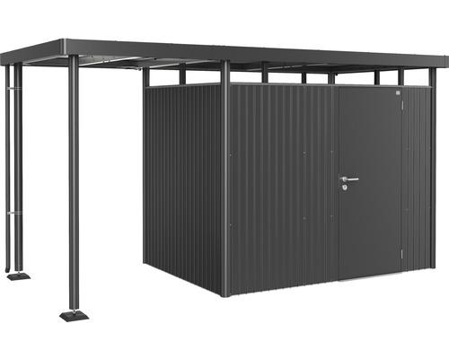 Přístřešek pro zahradní domek Biohort HighLine 2 vel. S 150 x 195 cm tmavě šedý metalický