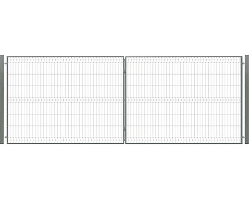 Brána POLBRAM 3D 400 x 150 cm dvoukřídlá 7016 antracitová šedá