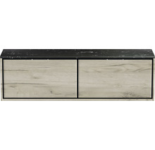 Skříňka pod umyvadlo se dvěma zásuvkami a povrchem v mramorovém vzhledu