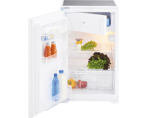 Otevřená lednička plná potravin