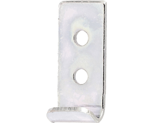 Bednový uzávěrový závěs na bednový zámek typu C rovný 30x12 mm galvanicky pozink Kovový hák se dvěma upevňovacími otvory