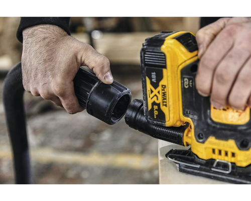 Připojení vysavače k brusce DeWalt