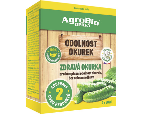 ZDRAVÁ okurka - odolnost okurek souprava dvou přírodních produktů Sada AgroBio Opava pro okurky na zvýšení odolnosti, 2 x 50 ml